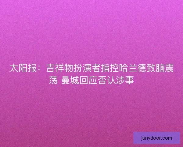 太阳报：吉祥物扮演者指控哈兰德致脑震荡 曼城回应否认涉事